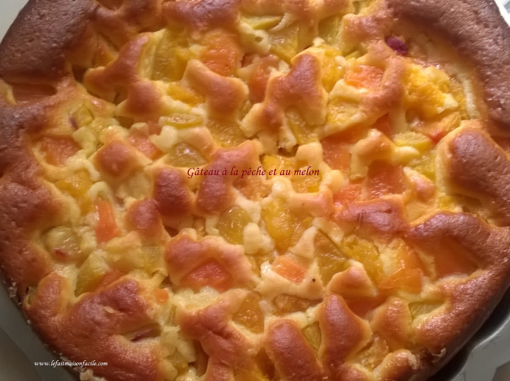 Gateau A La Peche Et Au Melon Le Fait Maison Facile