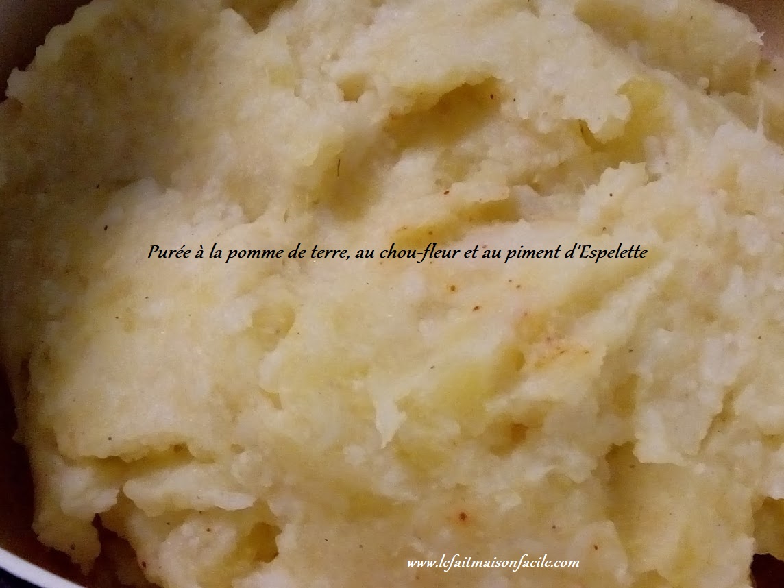 Recette Purée au chou-fleur, à la pomme de terre et au piment d