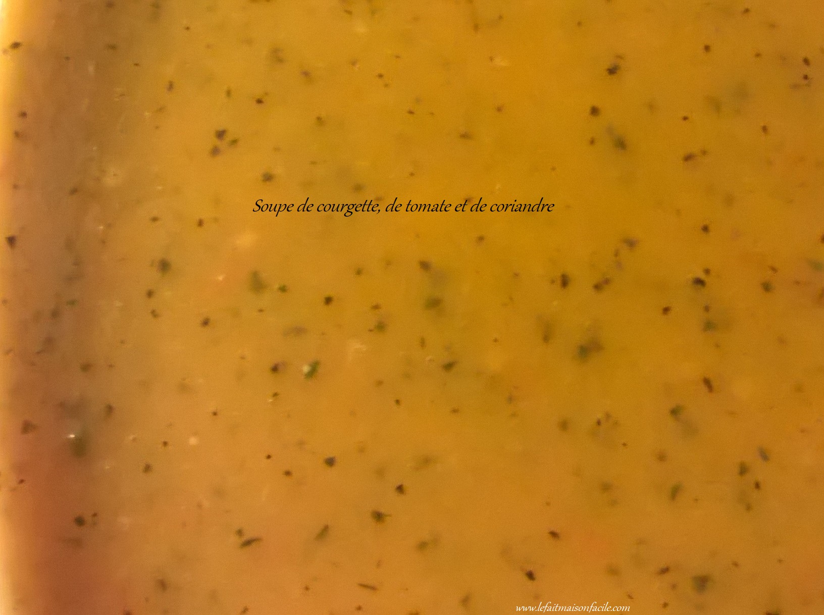Recette Soupe courgette/pomme de terre/tomate/coriandre - Le fait